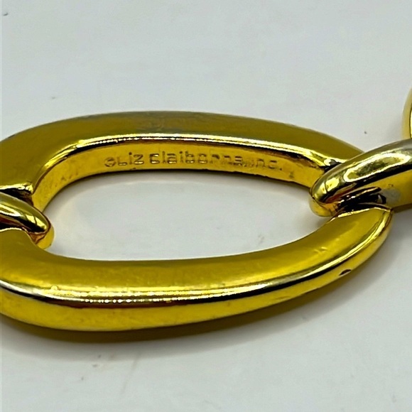 Liz Claiborne Gold Tone  Oversized Chain Link Toggle Bracelet  Gold Tone Vintage - Picture 4 of 9